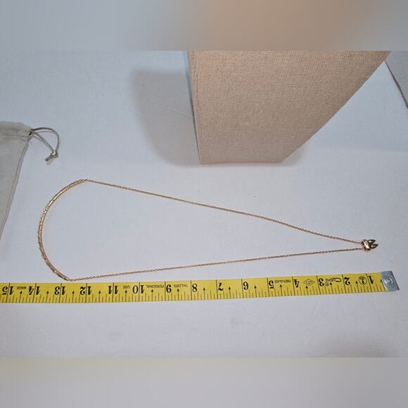 Kendra Scott Amber Choker Rose Gold-Tone Curved Bar Necklace‎ - Picture 5 of 8